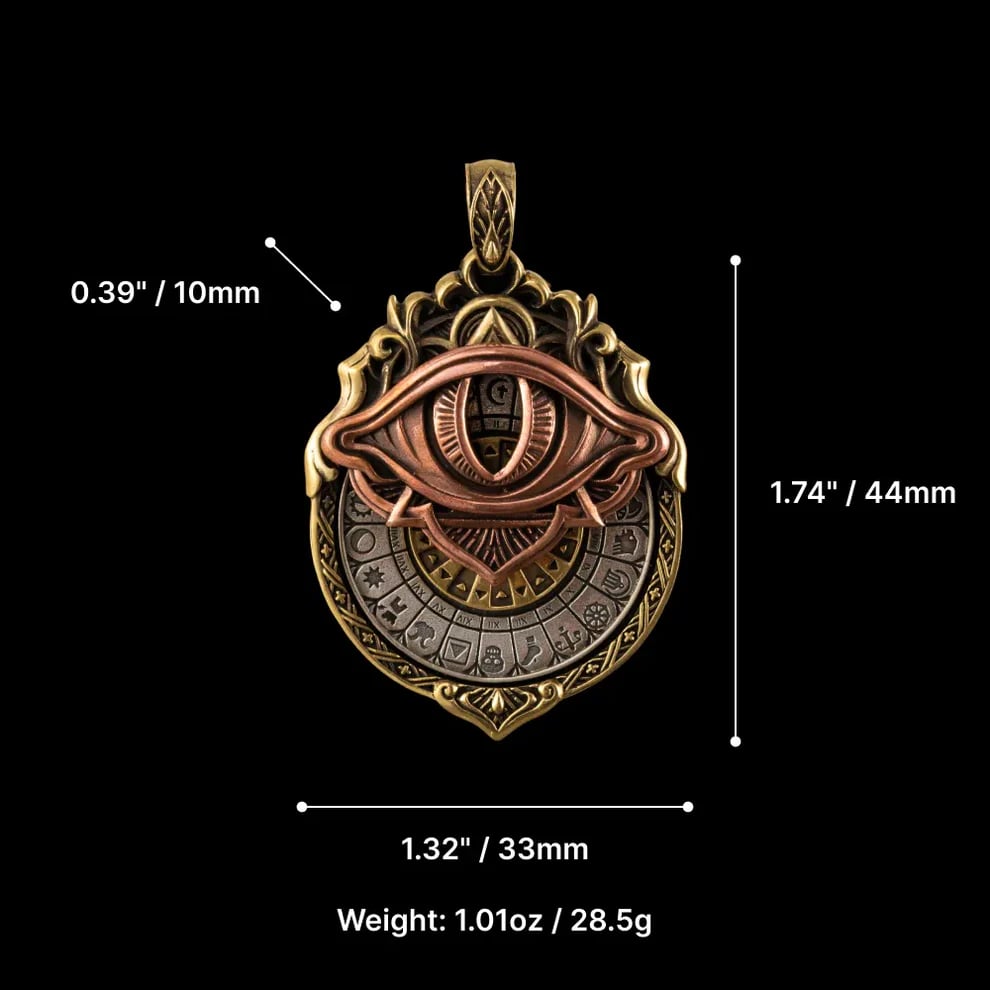 üëÅÔ∏è‚Äçüó®Ô∏èHandmade Tarot Vision Pendant: Connect to Cosmic Wisdom Anytime(Cheat Sheet Included)