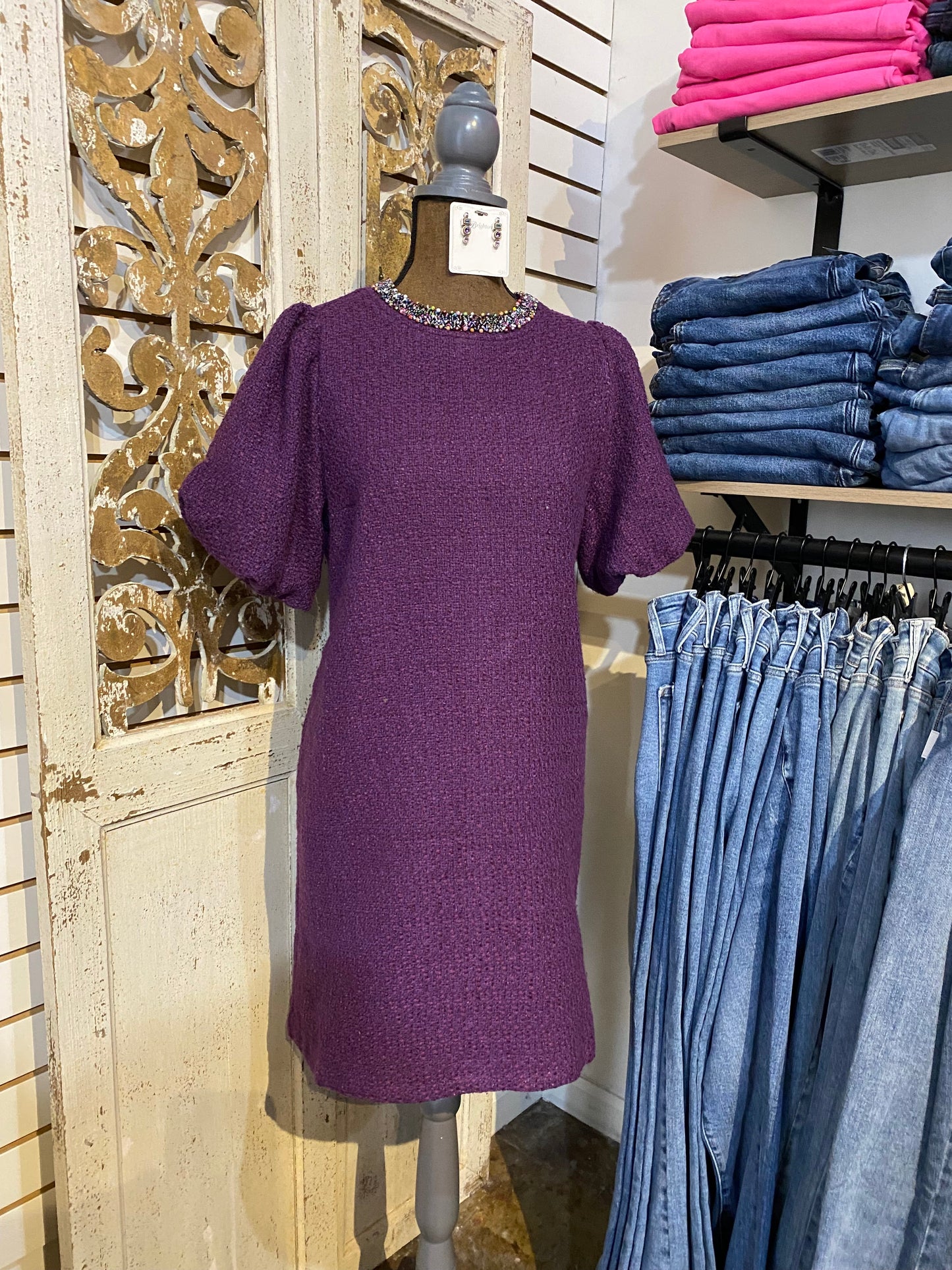Beaded Neck Dress