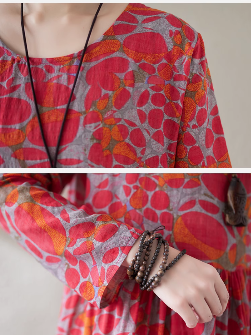 Women's perfect Wear Stylsh High Waist Printed A-line Dress