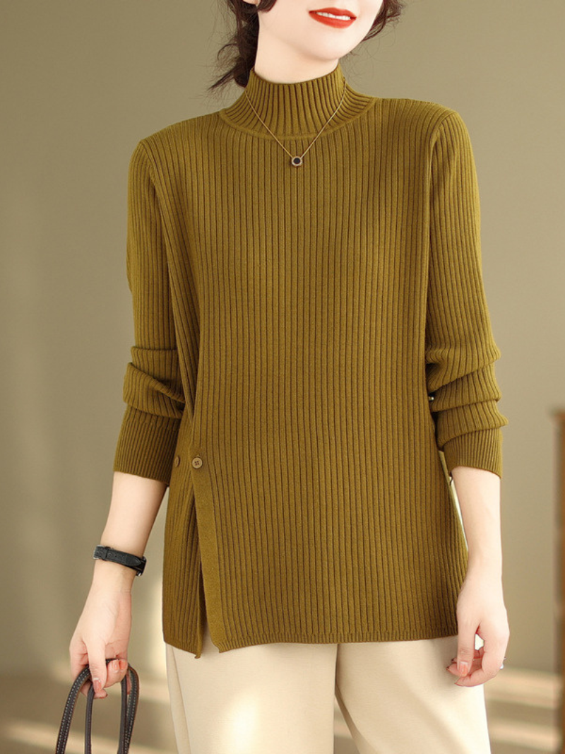 Cozy Women's Knitted Turtleneck Sweater | Eva Trends