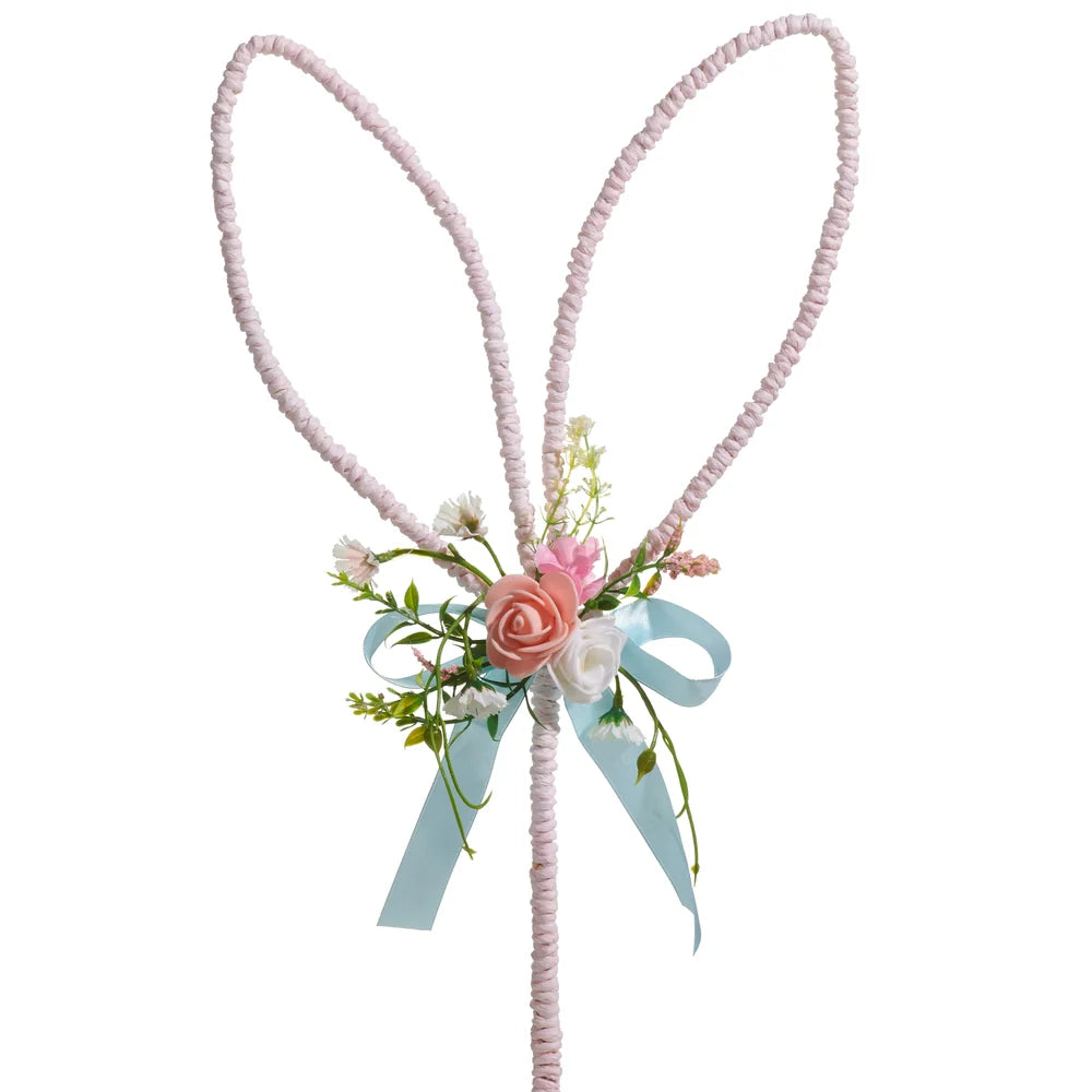 17.5” pink bunny ears pick