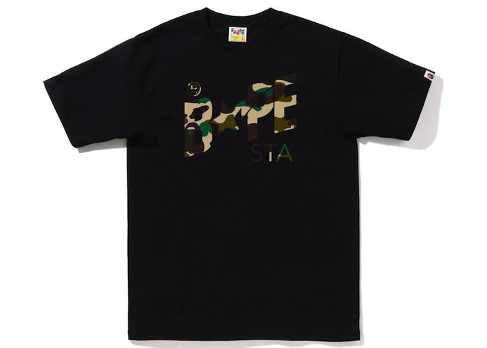 BAPE 1st Camo BAPE Sta Logo Tee (FW22) Black Yellow