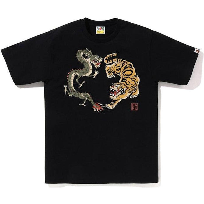 BAPE Japan Culture Tiger and Dragon Tee Black
