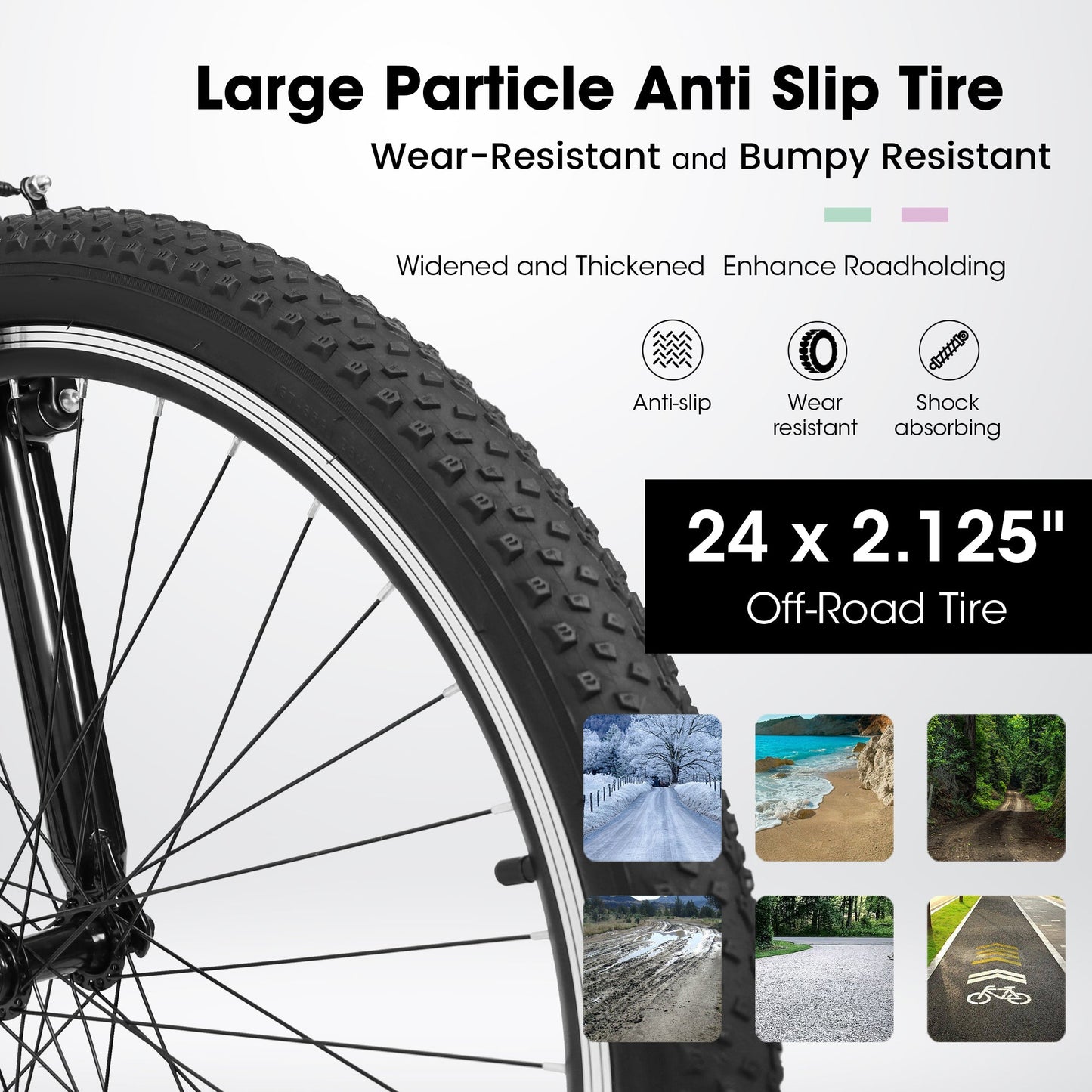 Mountain Bike for Men, Women & Teens | 21-Speed, Dual V-Brakes & Front Suspension
