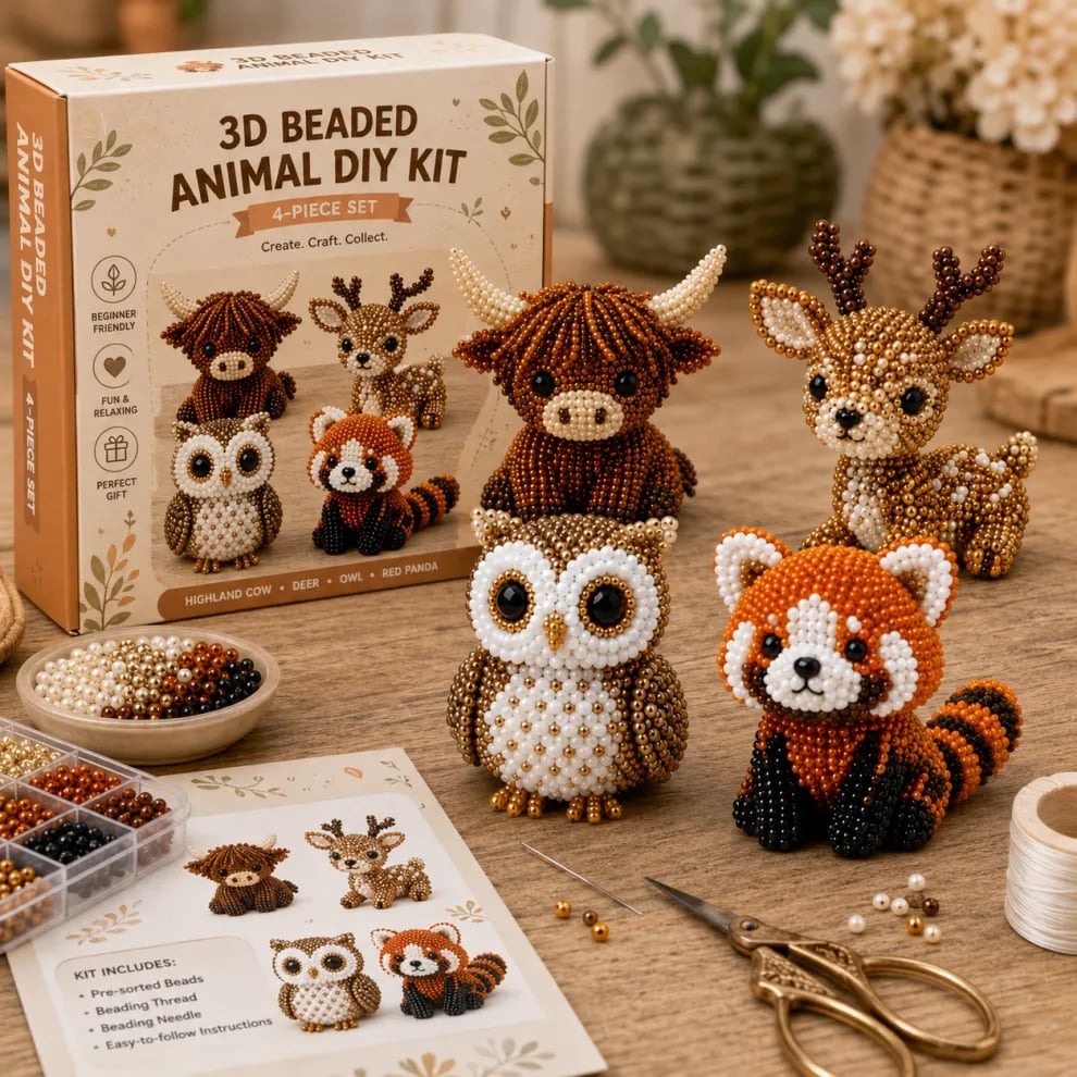 üßµ‚ú®DIY Petite 3D Beaded Animal Craft Kit