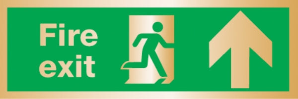fire exit arrow up (Brushed Aluminium)