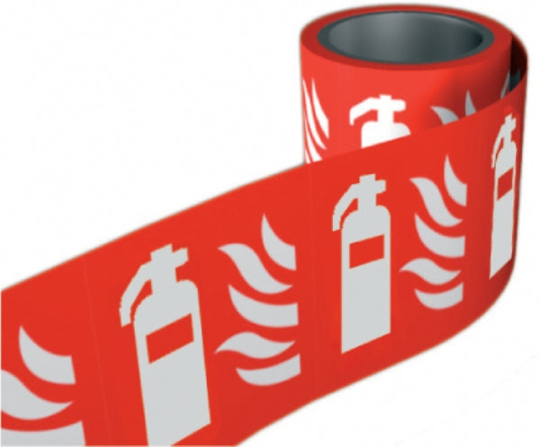 fire extinguisher on a roll