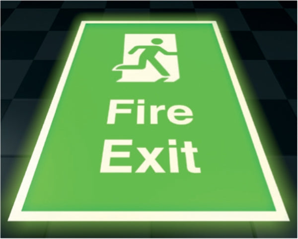 floor fire exit - photoluminescent