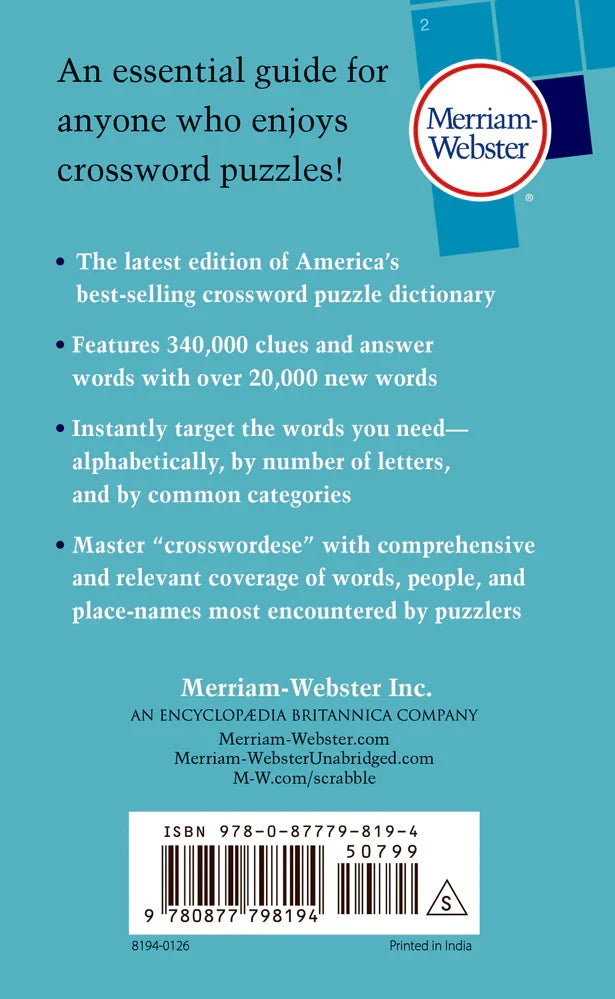 Merriam - Webster's Crossword Puzzle Dictionary