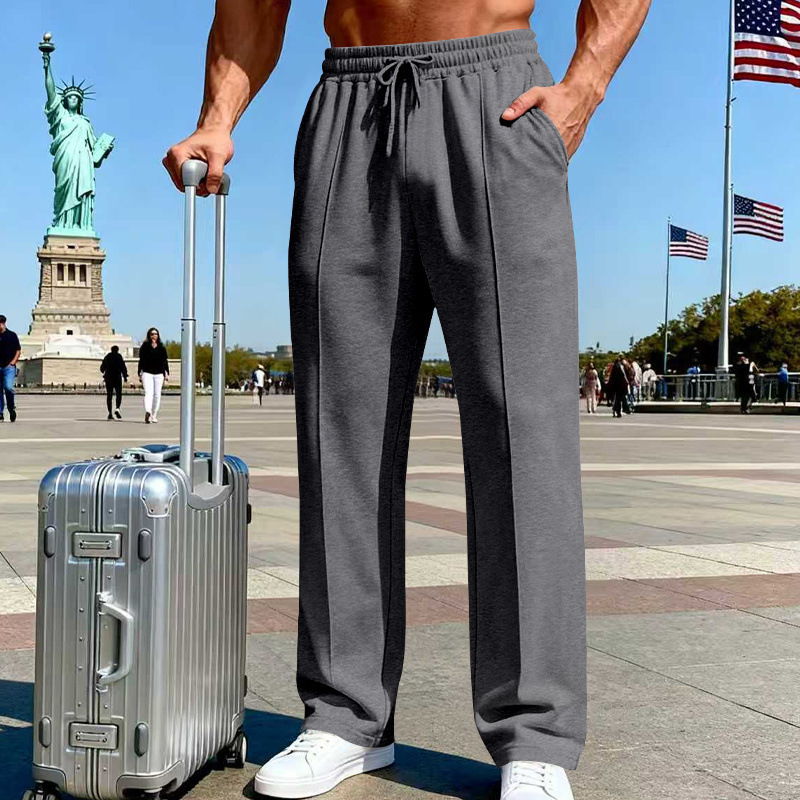 üí•Men's Elastic Waist Drawstring Straight Leg Pants