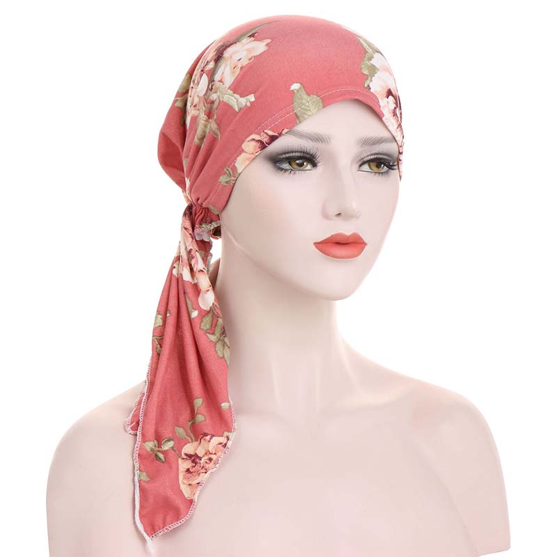 ‚ú® Women's Floral Print Pre-Tied Head Scarf Turban ‚Äì Soft, Elastic, Versatile üå∏