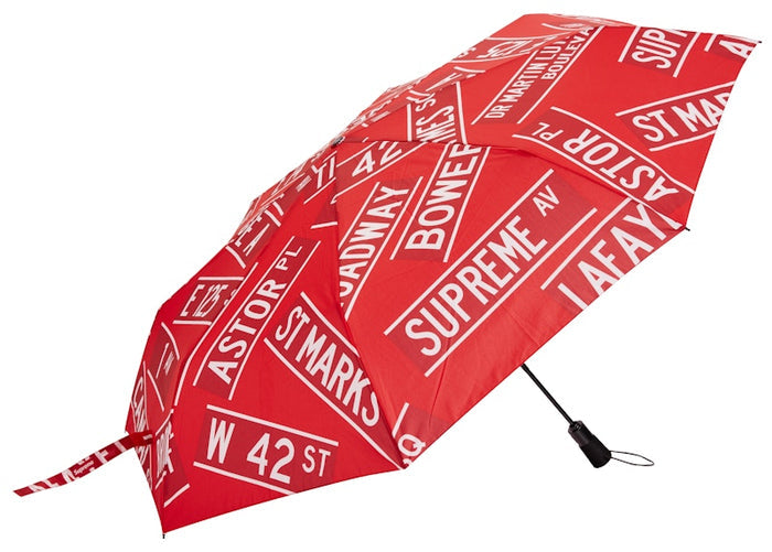 Supreme ShedRain Street Signs Umbrella Red