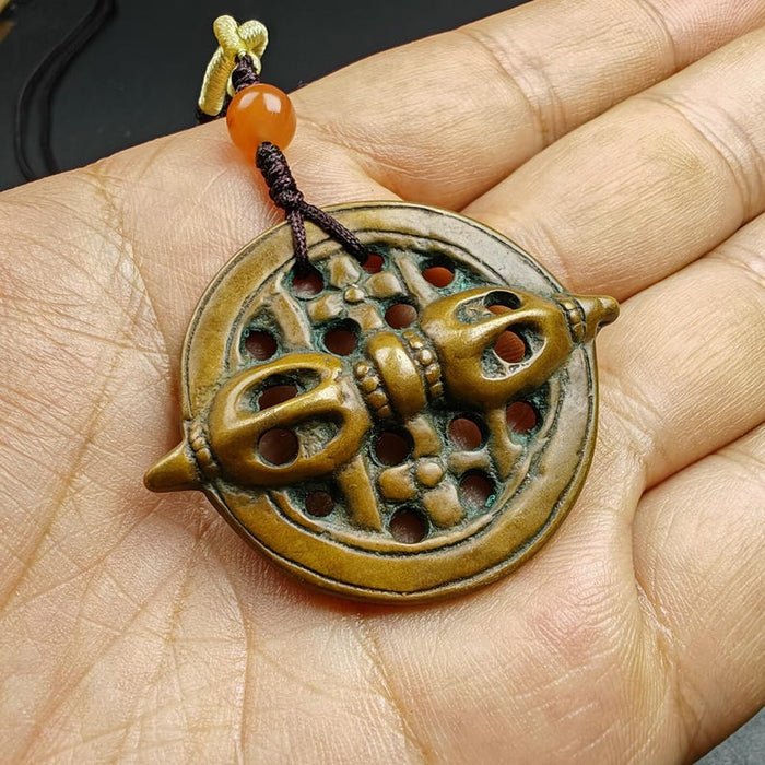 Tibetan talisman - Vajra Amulet - Dorje Pendant Badge - Tibetan Buddhist amulet, view 8