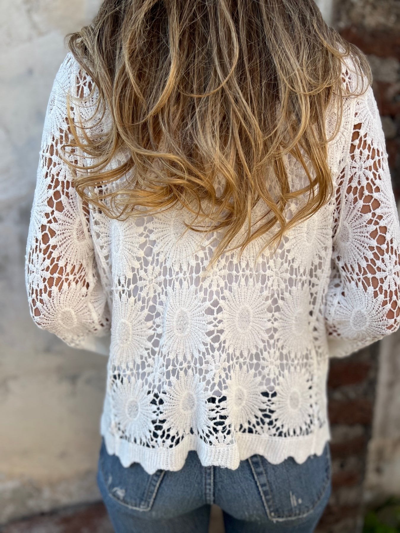 üèÜFlash Sale‚ö° 50K+ SOLD! Almost Gone-üí•Cutout Embroidered V-Neck Button Long Sleeve Top,Best gifts