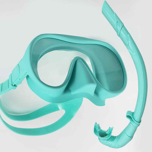 Large-Frame Anti-Fog Swim Goggles with Snorkel – Snorkeling Set