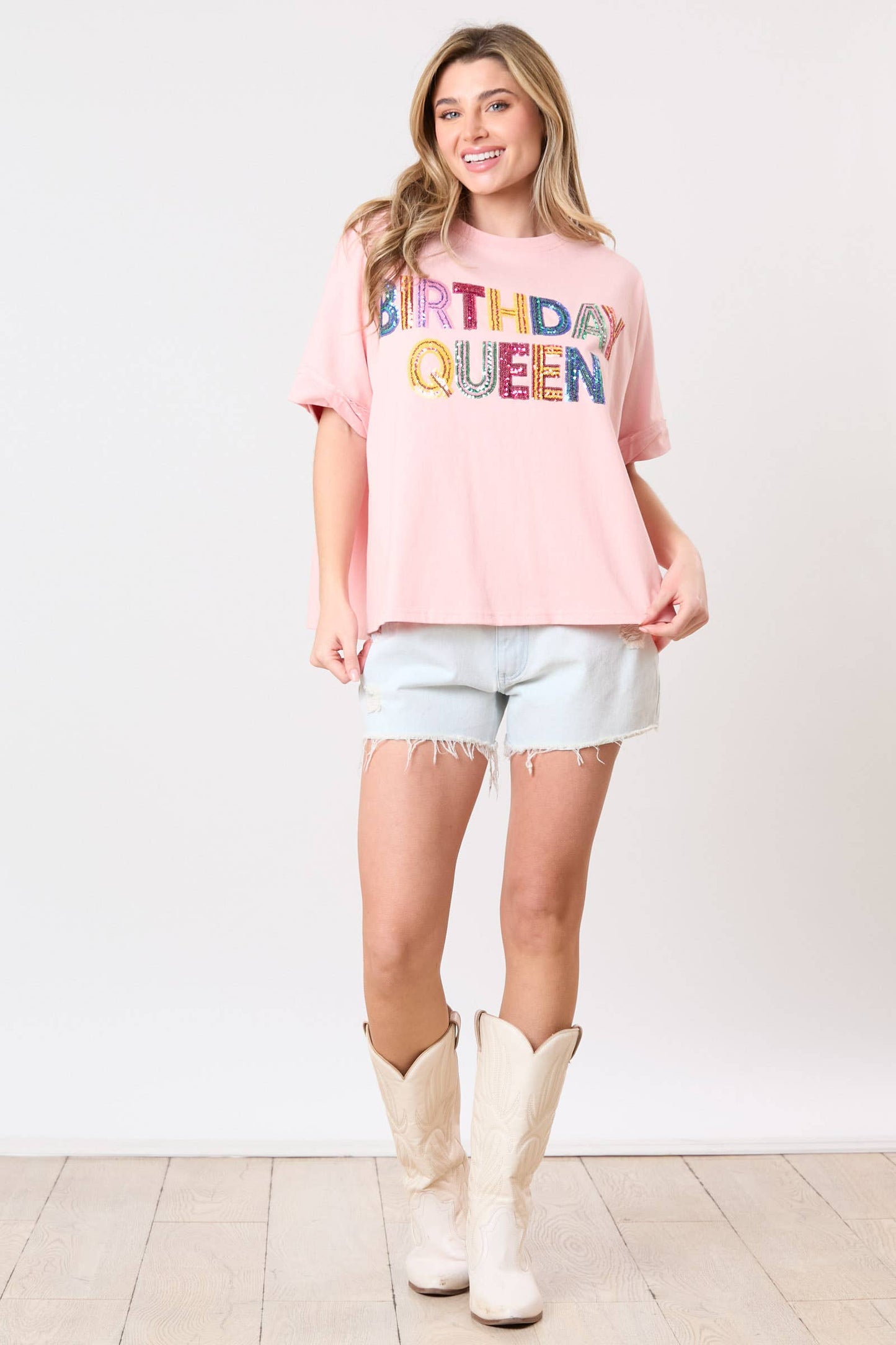 'Birthday Queen' Sequin Top