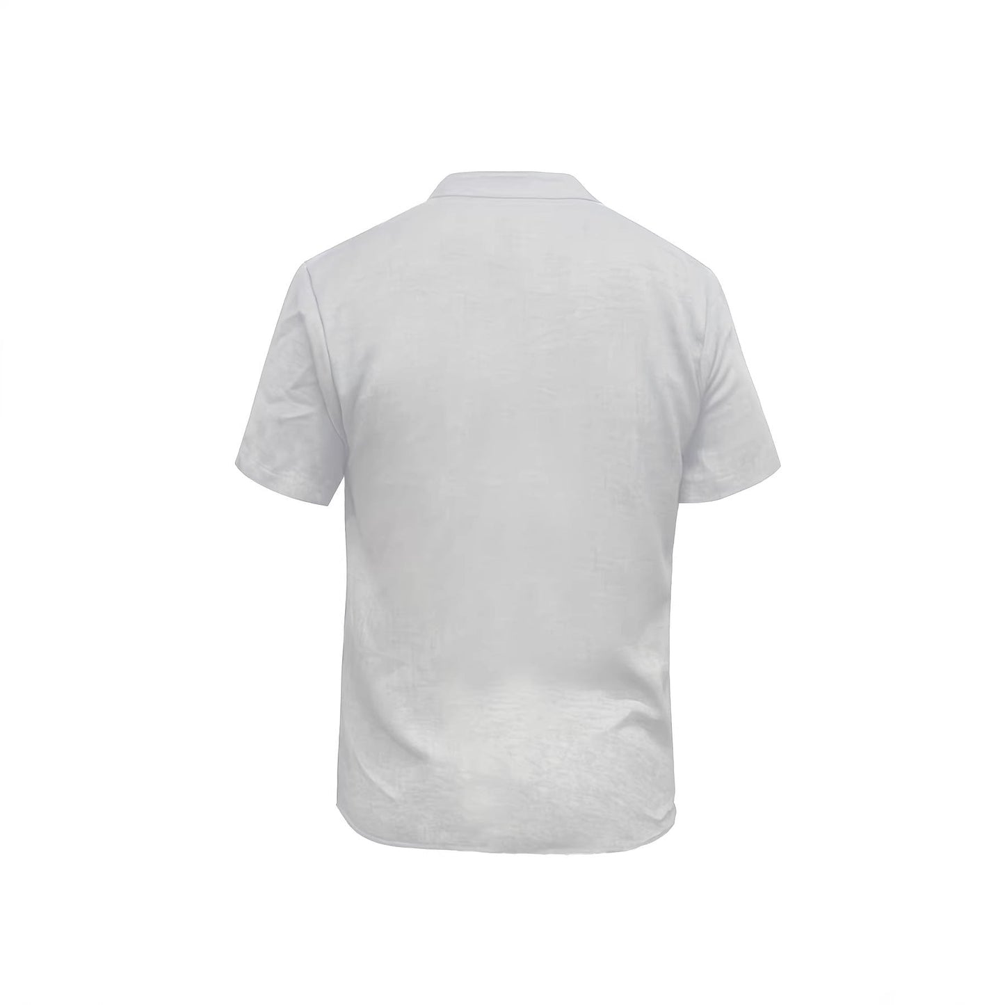 Men's Retro Button-Up Short-Sleeve Casual Shirt