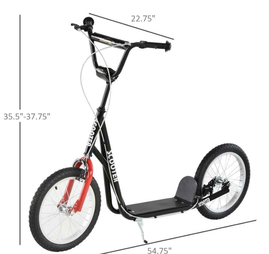 Kids Kick Scooter | Adjustable Handlebar, Dual Rear Brakes & Inflatable Wheels