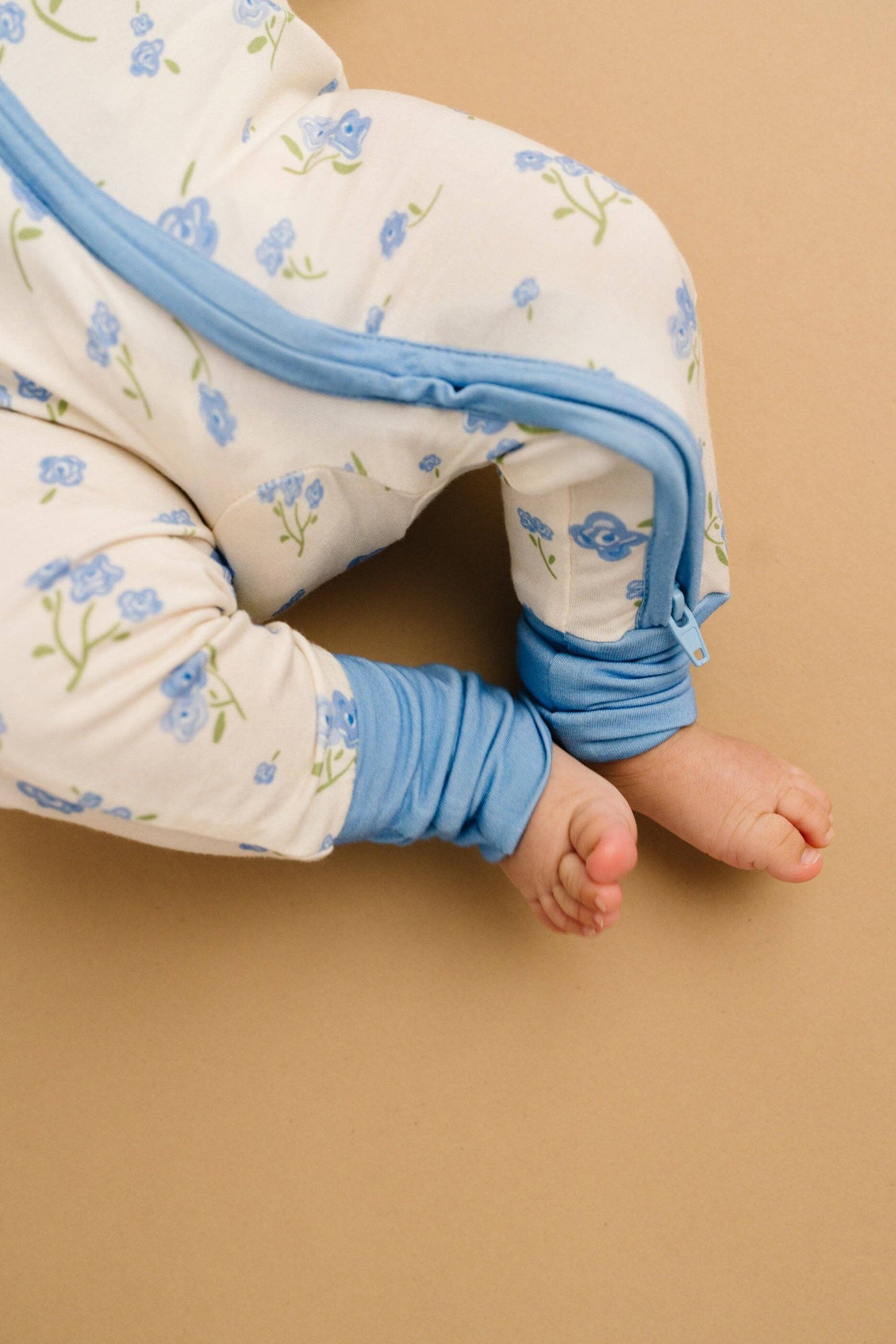 Blue Blooms bamboo sleeper (bow not included)
