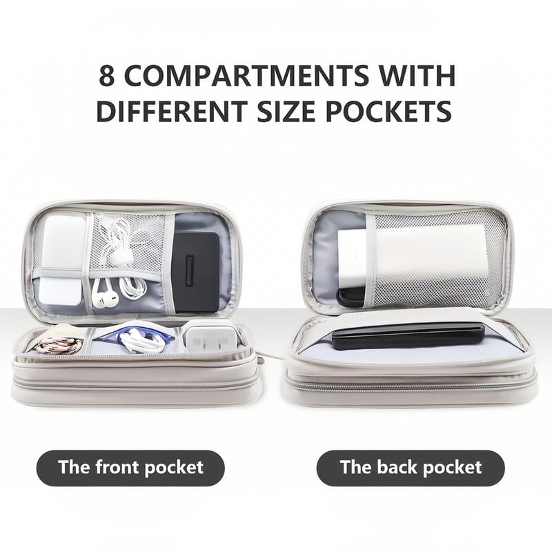 üî•Travel Cable Organizer Pouch, Double Layers All-in-One Storage Bag for Cord