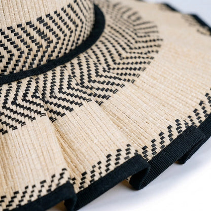 Handmade Foldable Straw Sun Hat for Women ‚Äì UPF 50+ Wide Brim Pleated Beach Hat with Ponytail Opening & Packable Roll-Up Design