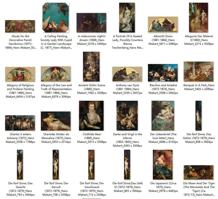 109 Painting Images by Hans Makart Austrian, 1840 - 1884 - Tibetan Buddhist thangka, front view