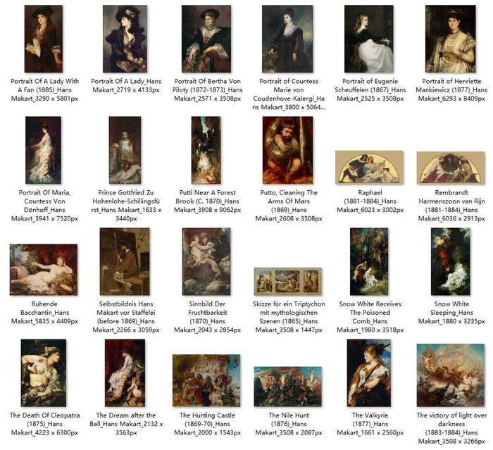 109 Painting Images by Hans Makart Austrian, 1840 - 1884 - Tibetan Buddhist thangka, view 4