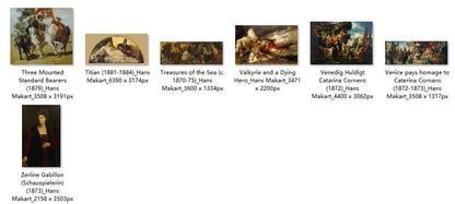 109 Painting Images by Hans Makart Austrian, 1840 - 1884 - Tibetan Buddhist thangka, view 5