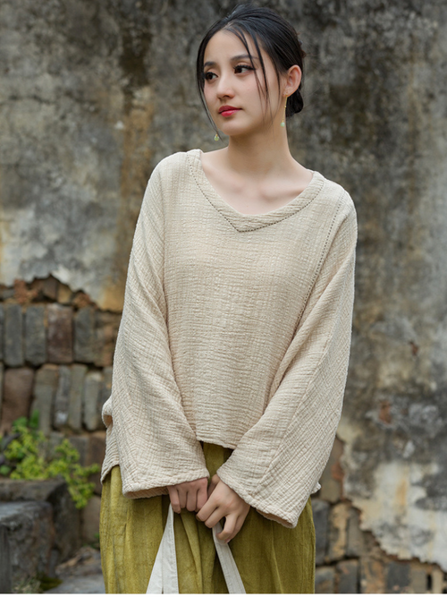 Stylish Women's Vintage Summer Loose Top | Eva Trens