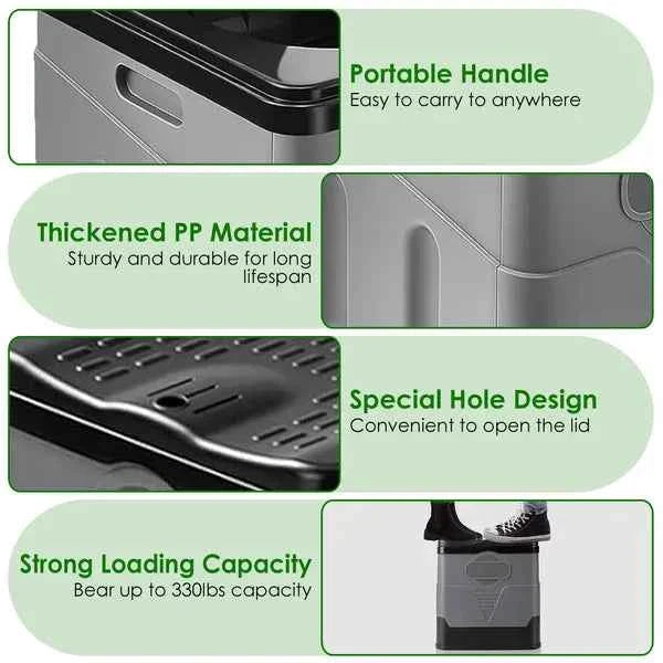 Portable Foldable Camping Toilet – Lightweight Outdoor Toilet for Camping & Emergencies