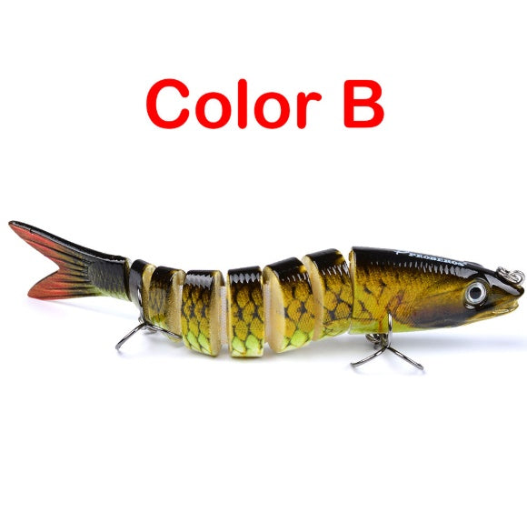 Multi-Jointed Hard Fishing Lure – 19g, Rattle Ball, Light-Reflecting, 12 Colors