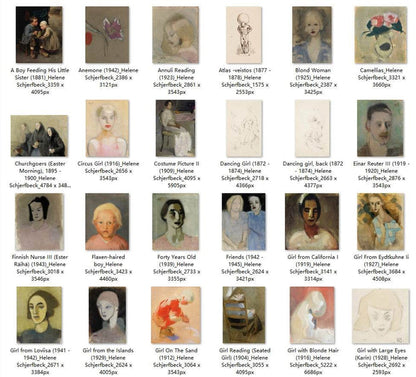 121 Painting Images by Helene Schjerfbeck Finnish, 1862 – 1946 - Tibetan Buddhist thangka, front view