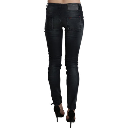 Acht Blue Washed Low Waist Skinny Denim Trouser