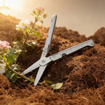 ‚úÇÔ∏è 2-in-1 Foldable EDC Scissors with Built-In Ruler