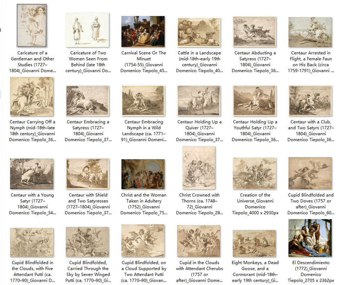 154 Painting Images by Giovanni Domenico Tiepolo Italian, 1727-1804 - Tibetan Buddhist thangka, detailed view