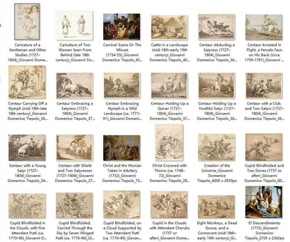 154 Painting Images by Giovanni Domenico Tiepolo Italian, 1727-1804 - Tibetan Buddhist thangka, detailed view