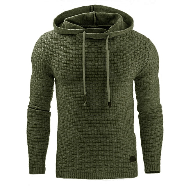 Men's Pullover Hoodie Sweatshirt – 9 Colors, Sizes S–3XL, Cotton Blend