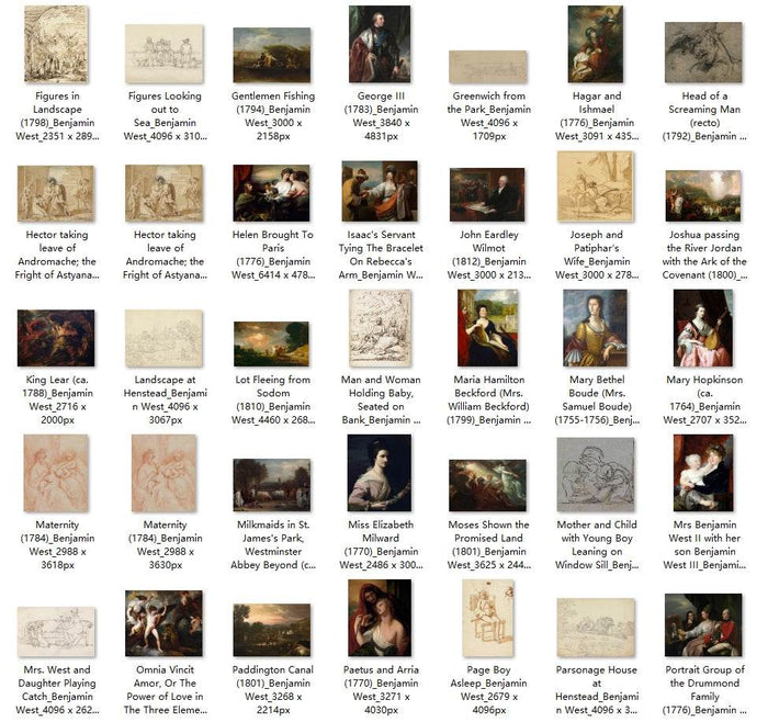 158 Painting Images by Benjamin West American, 1738-1820 - Tibetan Buddhist thangka, detailed view