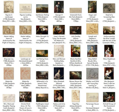 158 Painting Images by Benjamin West American, 1738-1820 - Tibetan Buddhist thangka, detailed view