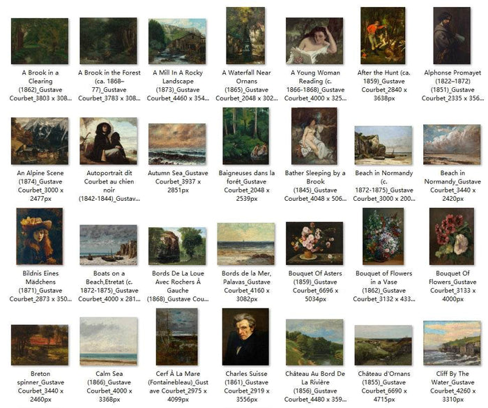 158 Painting Images by Gustave Courbet French, 1819-1877 - Tibetan Buddhist thangka, front view