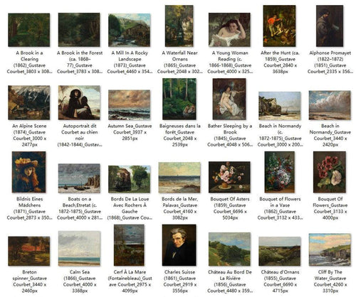 158 Painting Images by Gustave Courbet French, 1819-1877 - Tibetan Buddhist thangka, front view