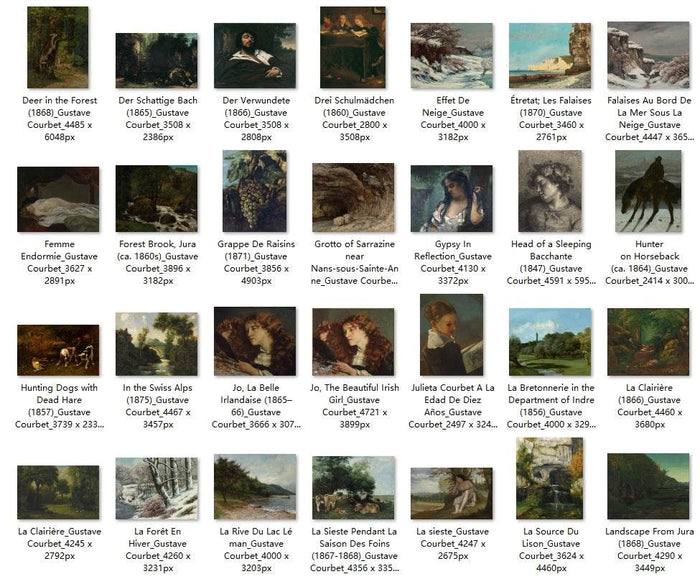 158 Painting Images by Gustave Courbet French, 1819-1877 - Tibetan Buddhist thangka, detailed view