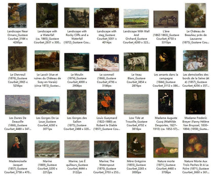 158 Painting Images by Gustave Courbet French, 1819-1877 - Tibetan Buddhist thangka, close-up detail