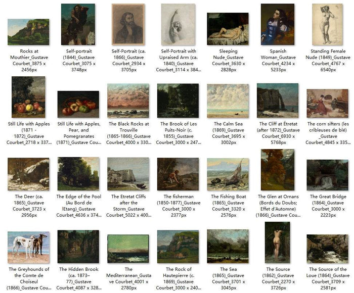158 Painting Images by Gustave Courbet French, 1819-1877 - Tibetan Buddhist thangka, view 5