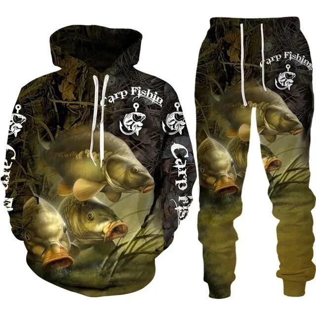 3D Animal-Print Hooded Pullover Sweatshirt Set