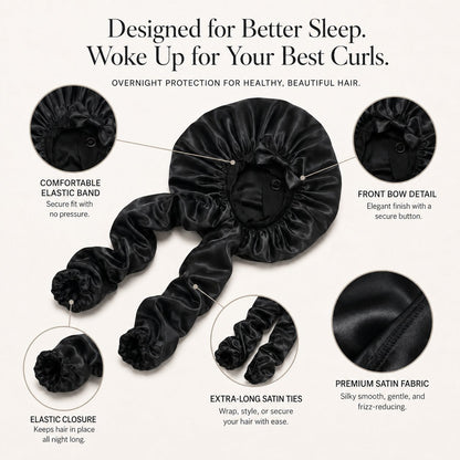 BUY 1 GET 1 FREEüî• Silk Bonnet for Long Curly Hair