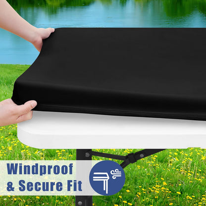 üçñStretch Fabric Table Top Cap Cover ‚Äì Elastic Edge, Waterproof & Reusable