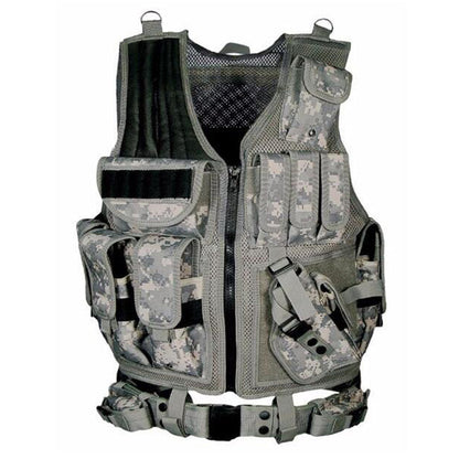 Tactical MOLLE Vest with 14 Pockets – Airsoft, Hunting & Outdoor Training