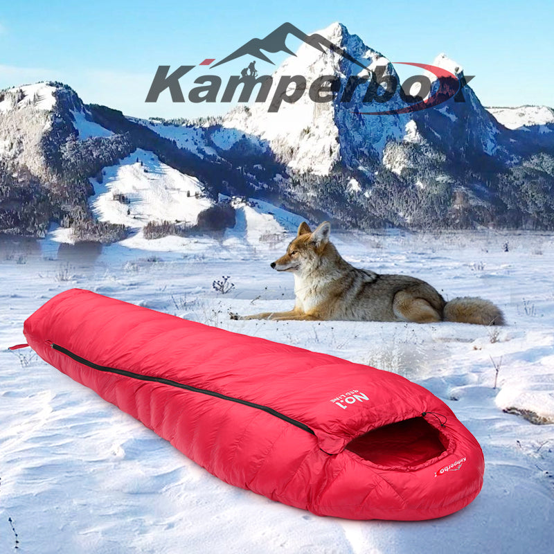 Winter Camping Sleeping Bag – Ultralight 20D Nylon, 1100g Synthetic Fill