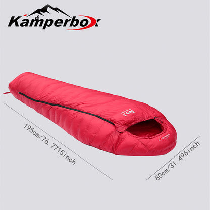Winter Camping Sleeping Bag – Ultralight 20D Nylon, 1100g Synthetic Fill